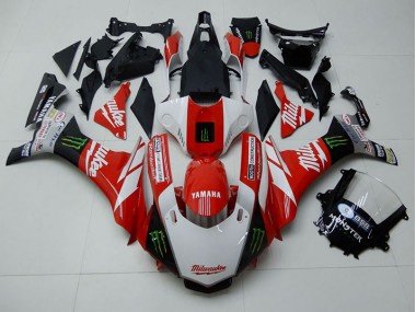 Carene Moto R1 2015-2019 - Rosso Bianco Monster