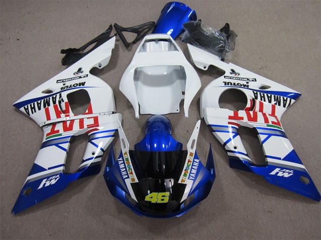 Carene Moto R6 1998-2002 - Bianco Blu Fiat 46 Carene Moto R6 1998-2002 - Bianco Blu Fiat 46