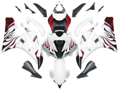 Carene Moto R6 2006-2007 - Bianco Rosso Fiamma