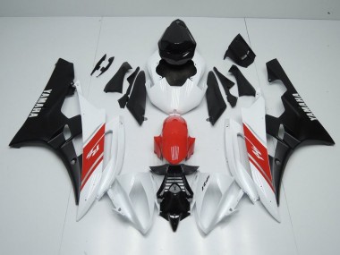 Carene Moto R6 2006-2007 - Bianco Rosso & Nero Opaco