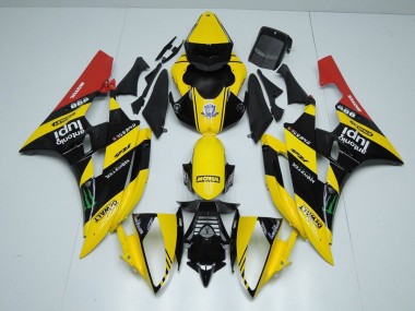 Carene Moto R6 2006-2007 - Giallo Nero Monster