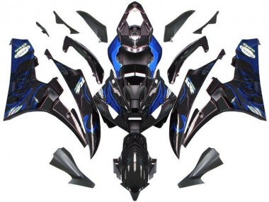 Carene Moto R6 2006-2007 - Nero Blu Fiamma
