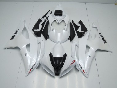 Carene Moto R6 2008-2016 - Bianco Perla & Rosso Adesivo