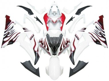Carene Moto R6 2008-2016 - Bianco Rosso Fiamma R6
