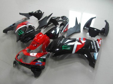 Carene Moto ZX 250R 2008-2012 - Rosso & Nero Monster