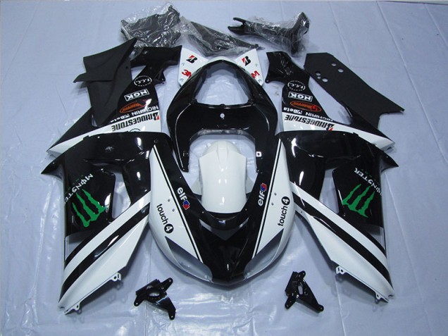 Carene Moto ZX10R 2006-2007 - Nero Bianco Touch4 Monster Carene Moto ZX10R 2006-2007 - Nero Bianco Touch4 Monster