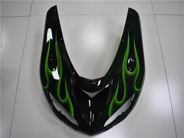Carene Moto ZX10R 2006-2007 - Nero Verde Fiamma Carene Moto ZX10R 2006-2007 - Nero Verde Fiamma