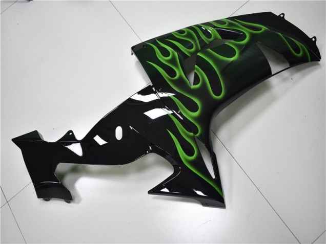 Carene Moto ZX10R 2006-2007 - Nero Verde Fiamma Carene Moto ZX10R 2006-2007 - Nero Verde Fiamma