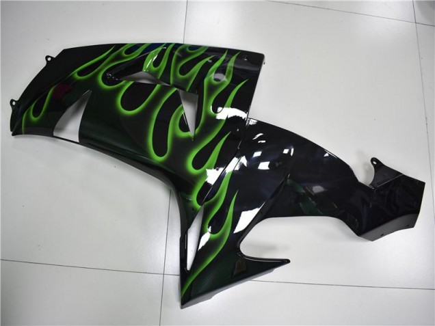 Carene Moto ZX10R 2006-2007 - Nero Verde Fiamma Carene Moto ZX10R 2006-2007 - Nero Verde Fiamma