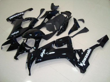 Carene Moto ZX10R 2008-2010 - Lucido Nero con Bianco Adesivo