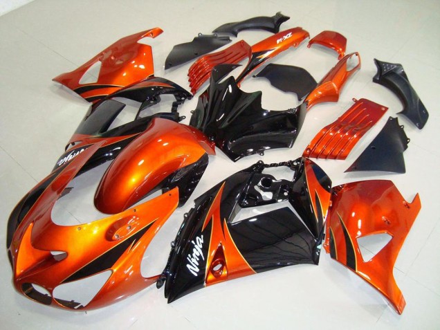 Carene Moto ZX14R ZZR 1400 2006-2011 - Arancia Nero Carene Moto ZX14R ZZR 1400 2006-2011 - Arancia Nero