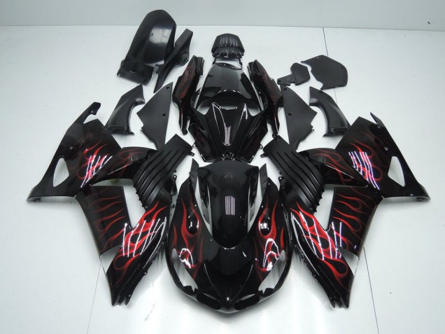 Carene Moto ZX14R ZZR 1400 2006-2011 - Rosso Fiamma Carene Moto ZX14R ZZR 1400 2006-2011 - Rosso Fiamma