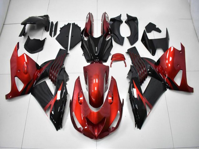 Carene Moto ZX14R ZZR 1400 2006-2011 - Rosso Nero Carene Moto ZX14R ZZR 1400 2006-2011 - Rosso Nero