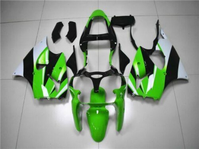 Carene Moto ZX6R 2000-2002 - Verde Bianco Nero Carene Moto ZX6R 2000-2002 - Verde Bianco Nero