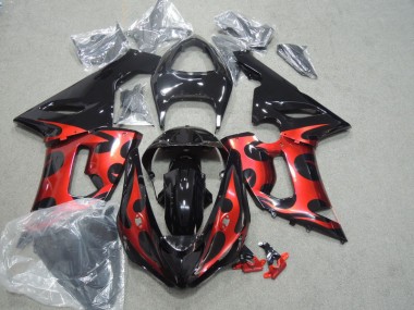 Carene Moto ZX6R 2005-2006 - Nero Rosso