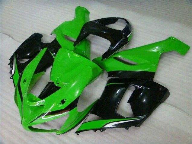 Carene Moto ZX6R 2005-2006 - Verde Bianco Nero