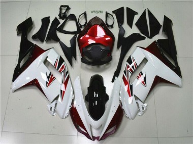 Carene Moto ZX6R 2007-2008 - Bianco Nero Rosso