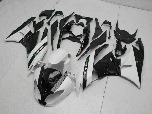 Carene Moto ZX6R 2009-2012 - Nero Bianco Carene Moto ZX6R 2009-2012 - Nero Bianco