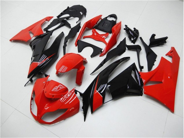 Carene Moto ZX6R 2009-2012 - Rosso Nero Carene Moto ZX6R 2009-2012 - Rosso Nero