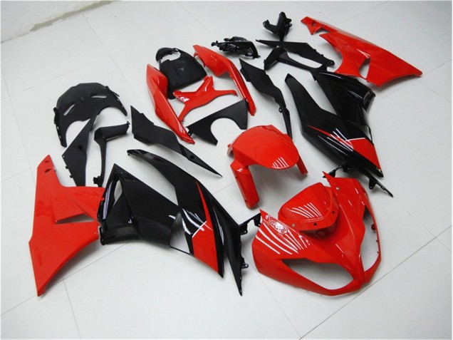 Carene Moto ZX6R 2009-2012 - Rosso Nero Carene Moto ZX6R 2009-2012 - Rosso Nero
