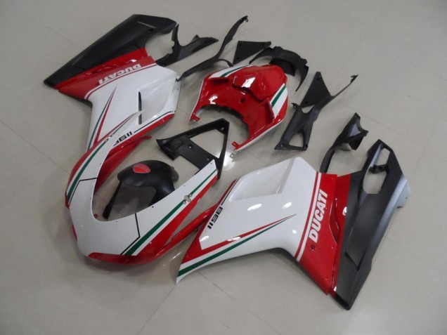 Kit Carenatura Iniezione Ducati 848 1098 1198 2007-2014 - Rosso Bianco Kit Carenatura Iniezione Ducati 848 1098 1198 2007-2014 - Rosso Bianco