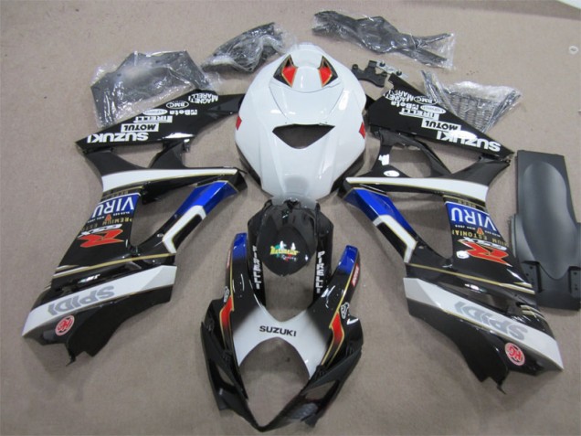 Kit Carenatura Moto Iniezione GSXR 1000 K7 2007-2008 - Nero Bianco Blu Kit Carenatura Moto Iniezione GSXR 1000 K7 2007-2008 - Nero Bianco Blu