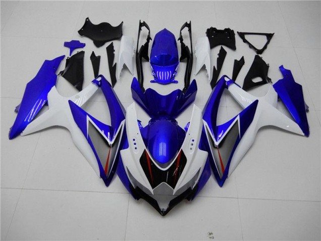 Kit Carene Moto Completa GSXR 600 / 750 K8 2008-2010 - Bianco Blu Kit Carene Moto Completa GSXR 600 / 750 K8 2008-2010 - Bianco Blu