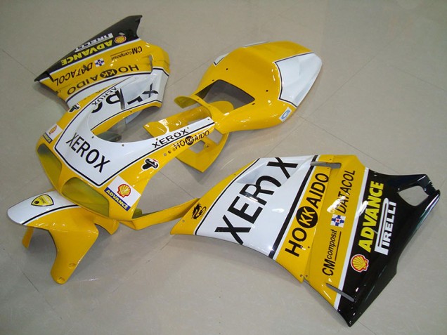 Kit Carene Moto Ducati 748 916 996 996S 1993-2005 - Giallo Bianco Xerox Kit Carene Moto Ducati 748 916 996 996S 1993-2005 - Giallo Bianco Xerox