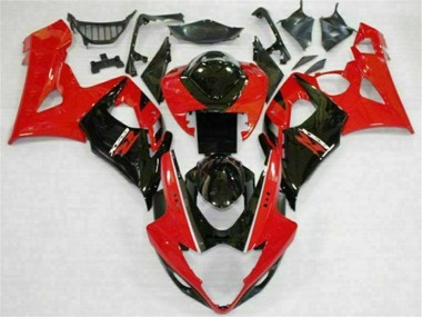 Kit Completo Carenatura Moto ABS GSXR 1000 K5 2005-2006 - Rosso Nero