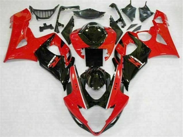 Kit Completo Carenatura Moto ABS GSXR 1000 K5 2005-2006 - Rosso Nero Kit Completo Carenatura Moto ABS GSXR 1000 K5 2005-2006 - Rosso Nero