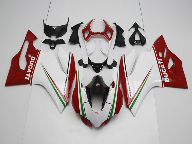 Kits Carenatura Moto Iniezione Ducati 1199 2011-2014 - Bianco Rosso Kits Carenatura Moto Iniezione Ducati 1199 2011-2014 - Bianco Rosso