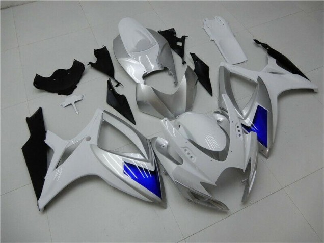 Kits Carenatura Motocicletta Completo ABS GSXR 600 / 750 K6 2006-2007 - Bianco Blu Kits Carenatura Motocicletta Completo ABS GSXR 600 / 750 K6 2006-2007 - Bianco Blu