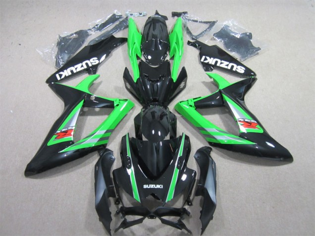 Kits Carenatura Motocicletta Completo ABS GSXR 600 K6 2006-2007 - Nero Verde Kits Carenatura Motocicletta Completo ABS GSXR 600 K6 2006-2007 - Nero Verde