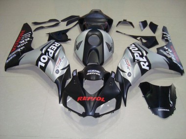 Kits Carene Moto CBR 1000 RR 2006-2007 - Nero Opaco Argento Repsol