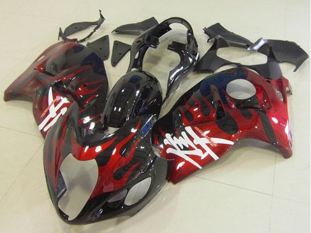 Kits Carene Moto GSXR 1300 Hayabusa 1996-2007 - Nero Rosso Fiamma Kits Carene Moto GSXR 1300 Hayabusa 1996-2007 - Nero Rosso Fiamma