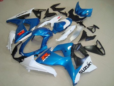 Kits Carene Moto & Plastica Moto GSXR 1000 K9 2009-2016 - Blu & Bianco Stile OEM