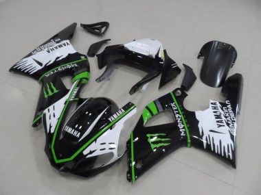 Kits Carene Moto R1 2000-2001 - Nero Bianco Verde Monster