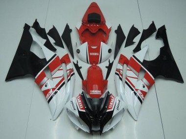 Plastica Moto R6 2008-2016 - Rosso Bianco Nero